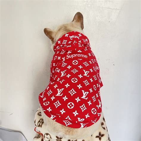 louis vuitton supreme dog hoodie|Louis Vuitton pullover supreme.